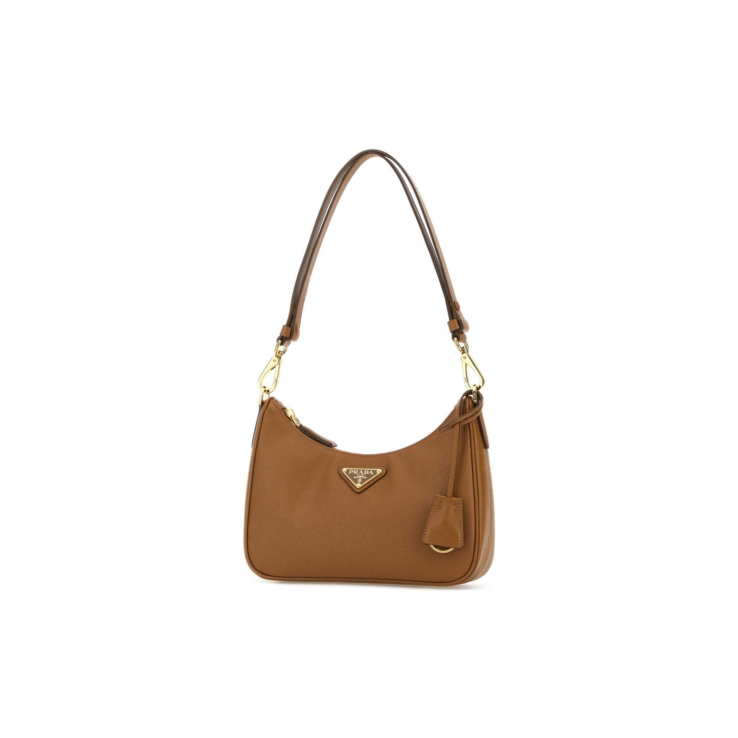 Prada Mala Mini Re-Edition em Pele — Castanho