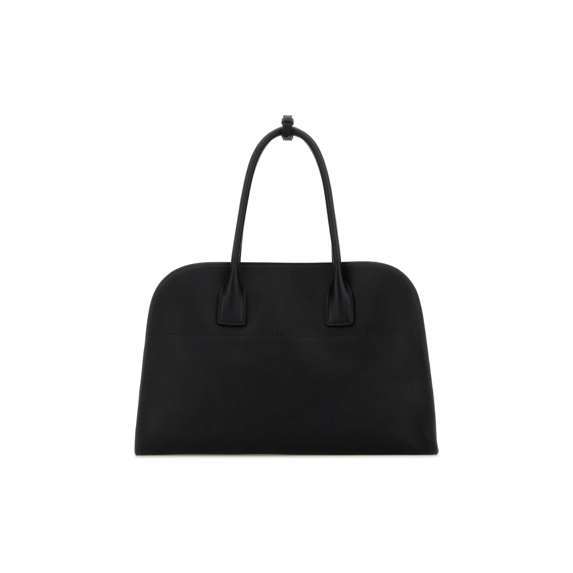 Prada Mala Tote Grande em Pele — Preto