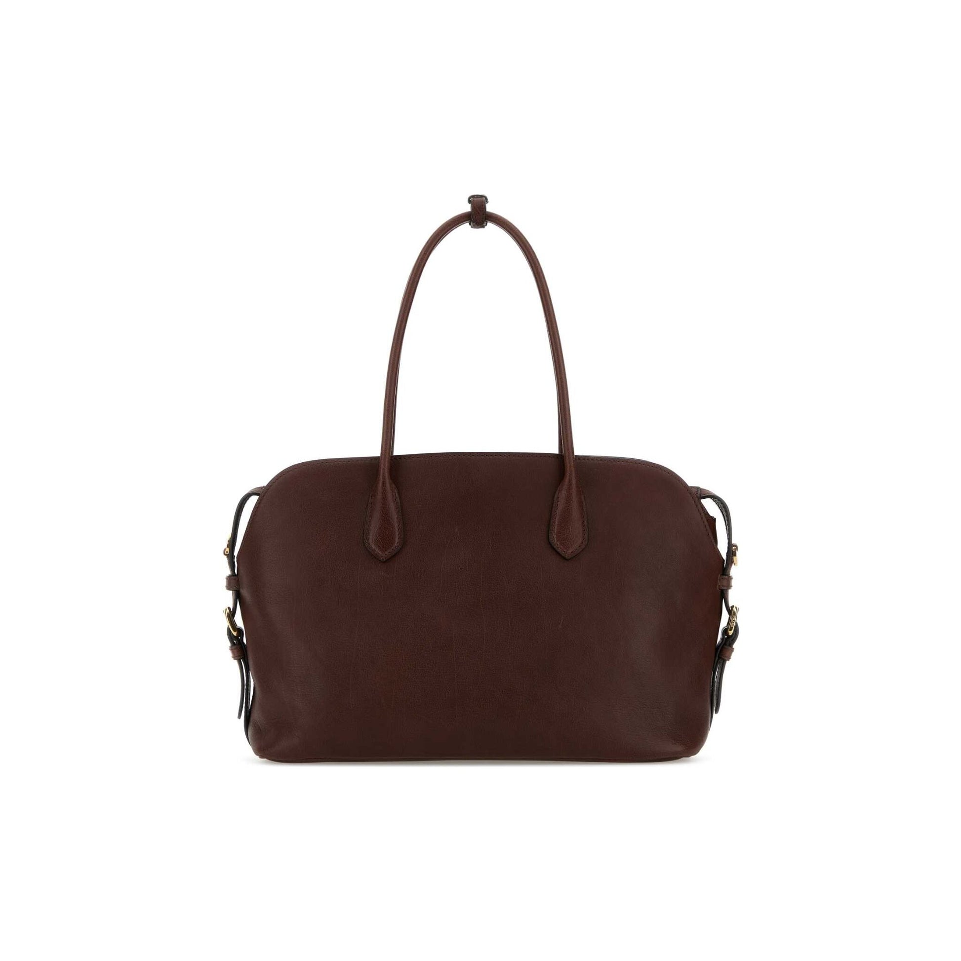Prada Mala Tote Grande em Pele — Branco