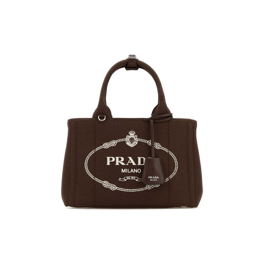 Prada Mala de Ombro em Lona — Castanho
