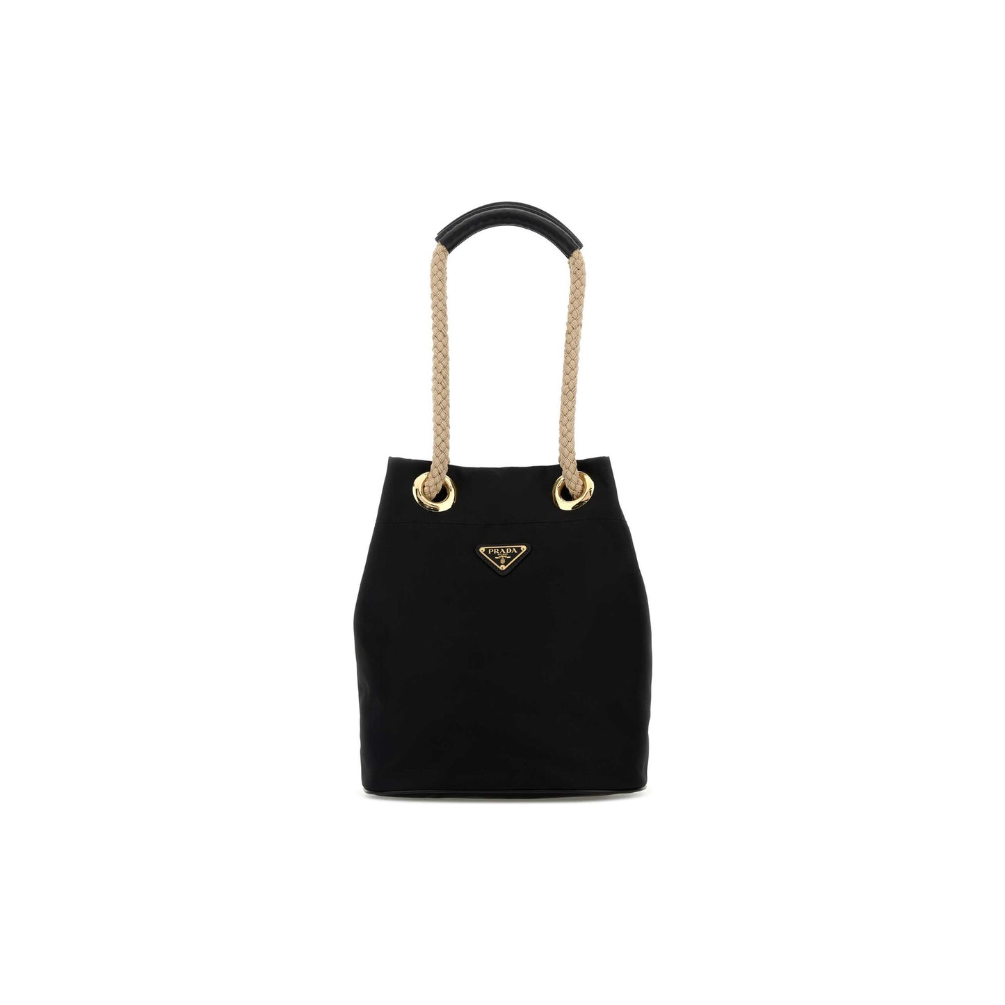 Prada Mala de Ombro Pequena Buckle em Re-Nylon — Preto