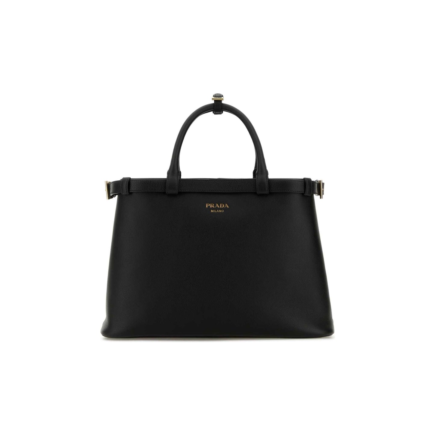 Prada Mala de Ombro Média Buckle em Pele