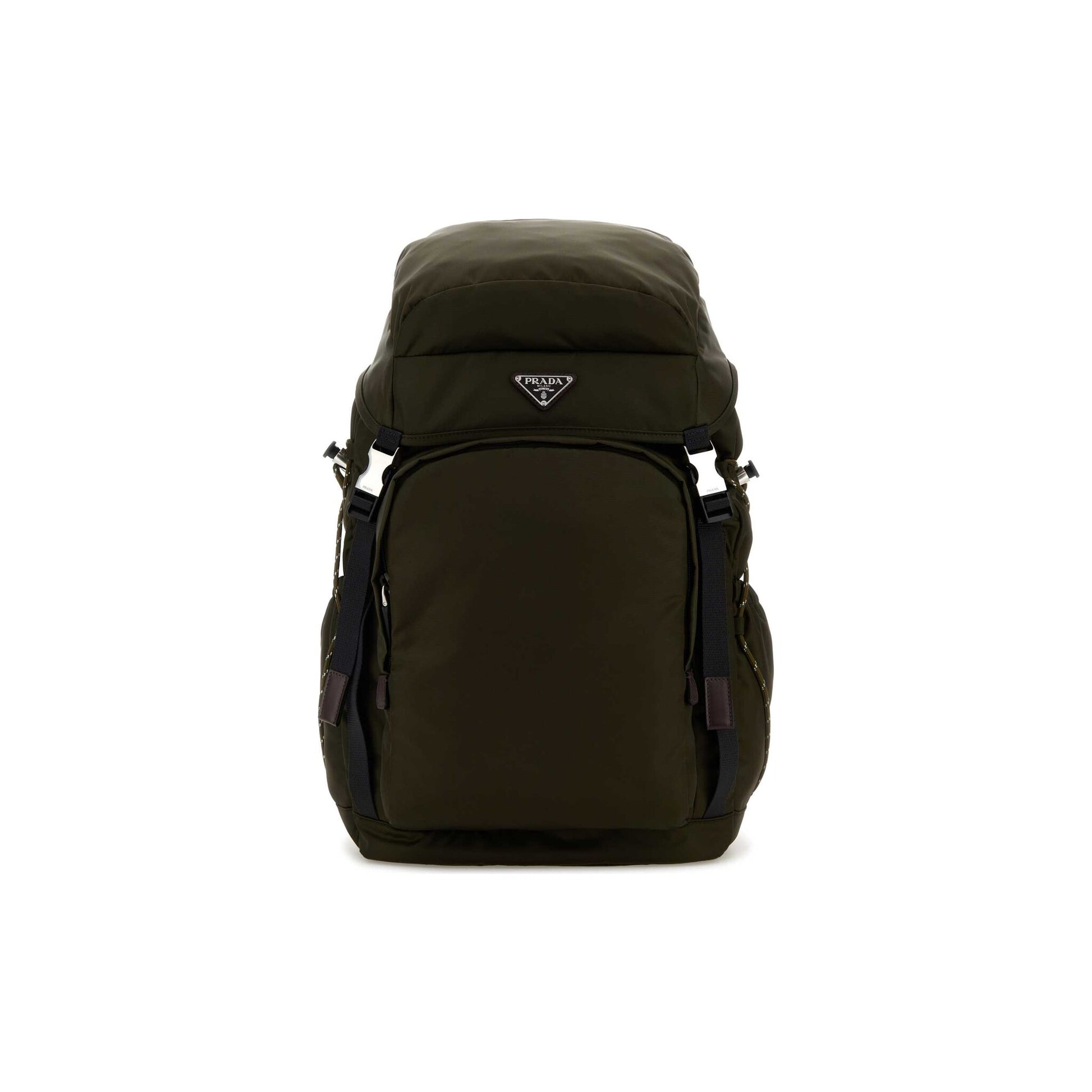 Prada Mochila Speedrock em Lona — Verde