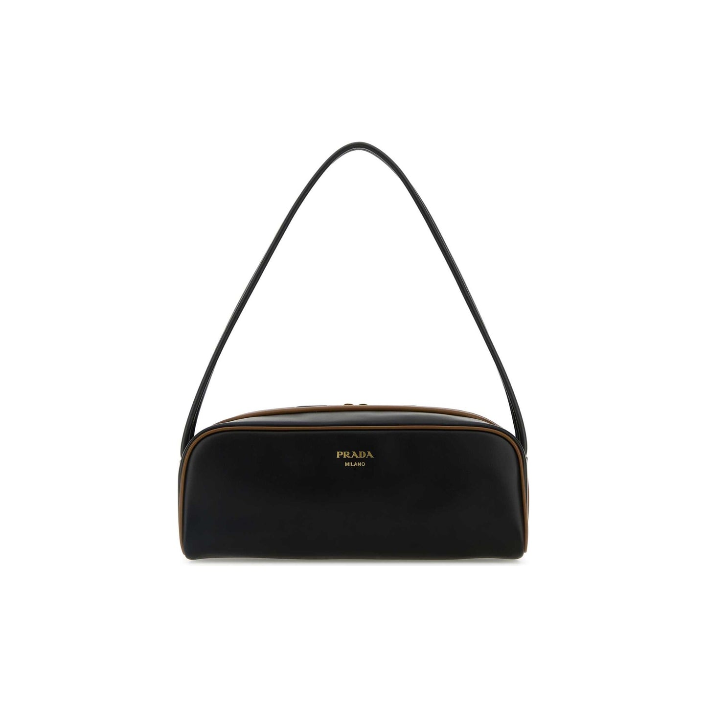 Prada Mala de Ombro em Pele — Bege