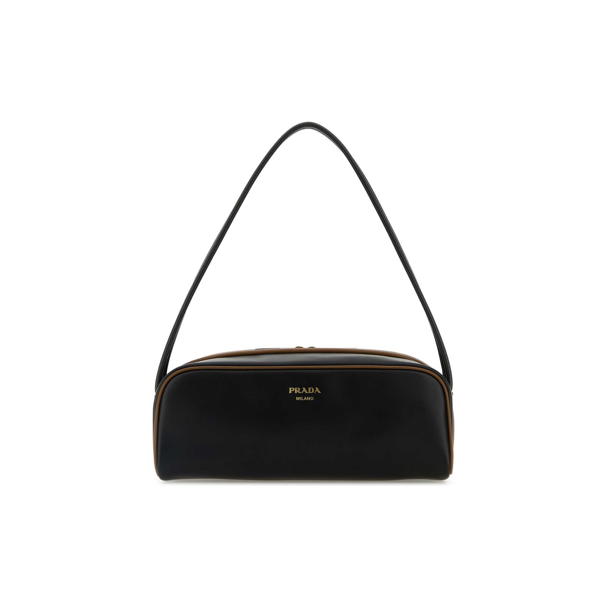 Prada Mala de Ombro em Pele — Bege