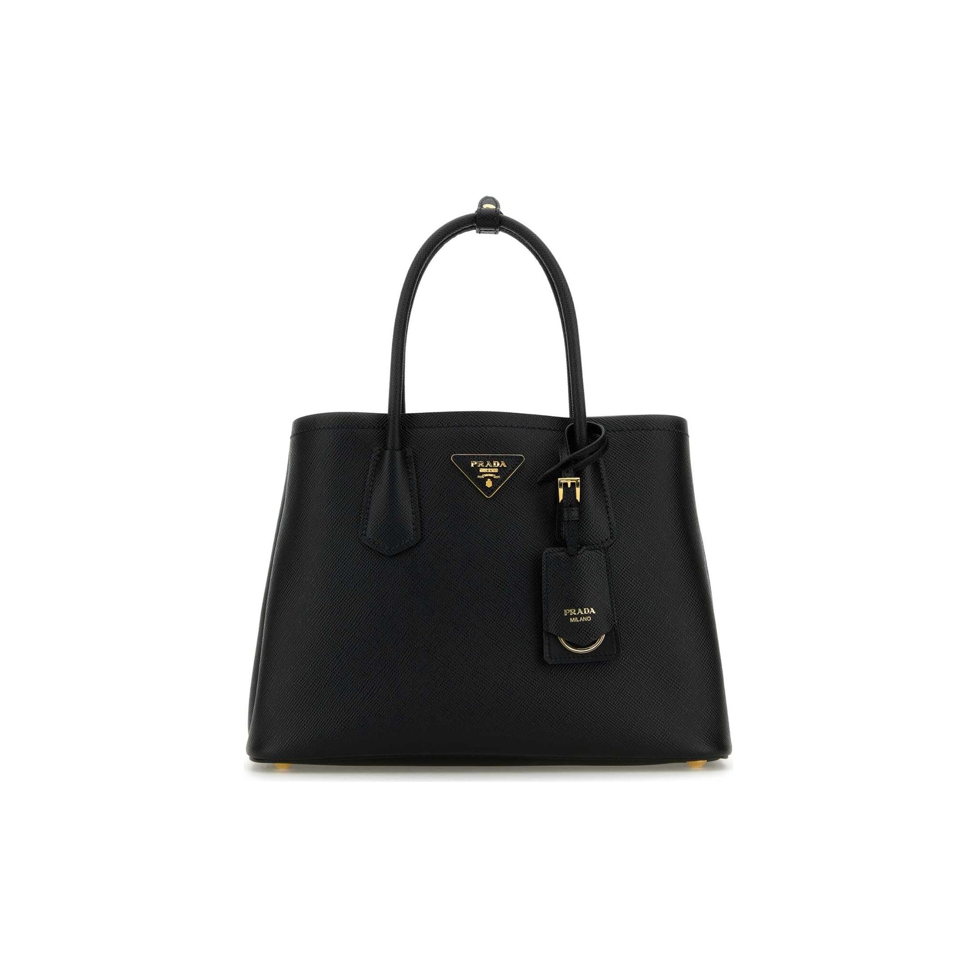 Prada Mala de Ombro Média Saffiano em Pele