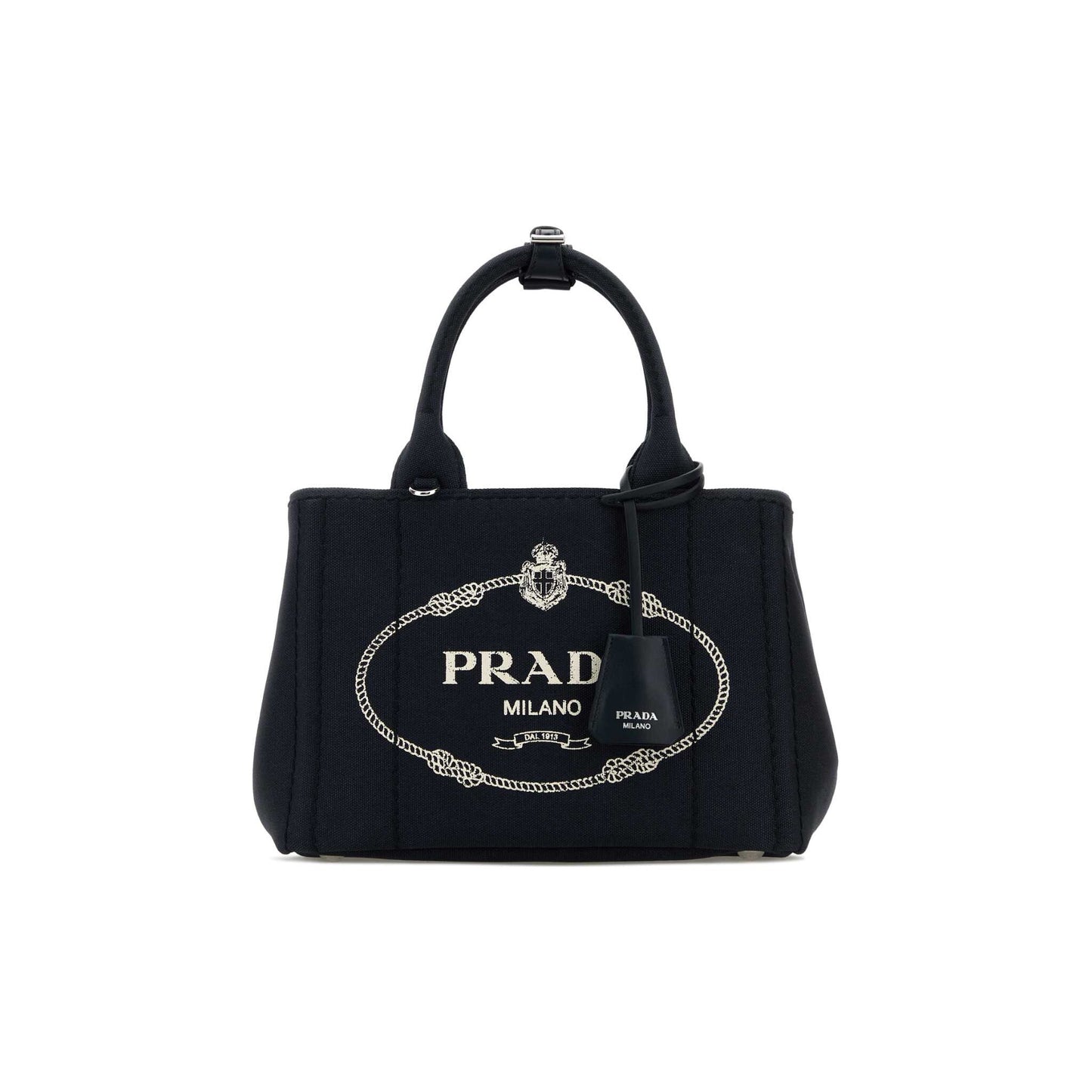 Prada Mala de Ombro em Lona — Preto
