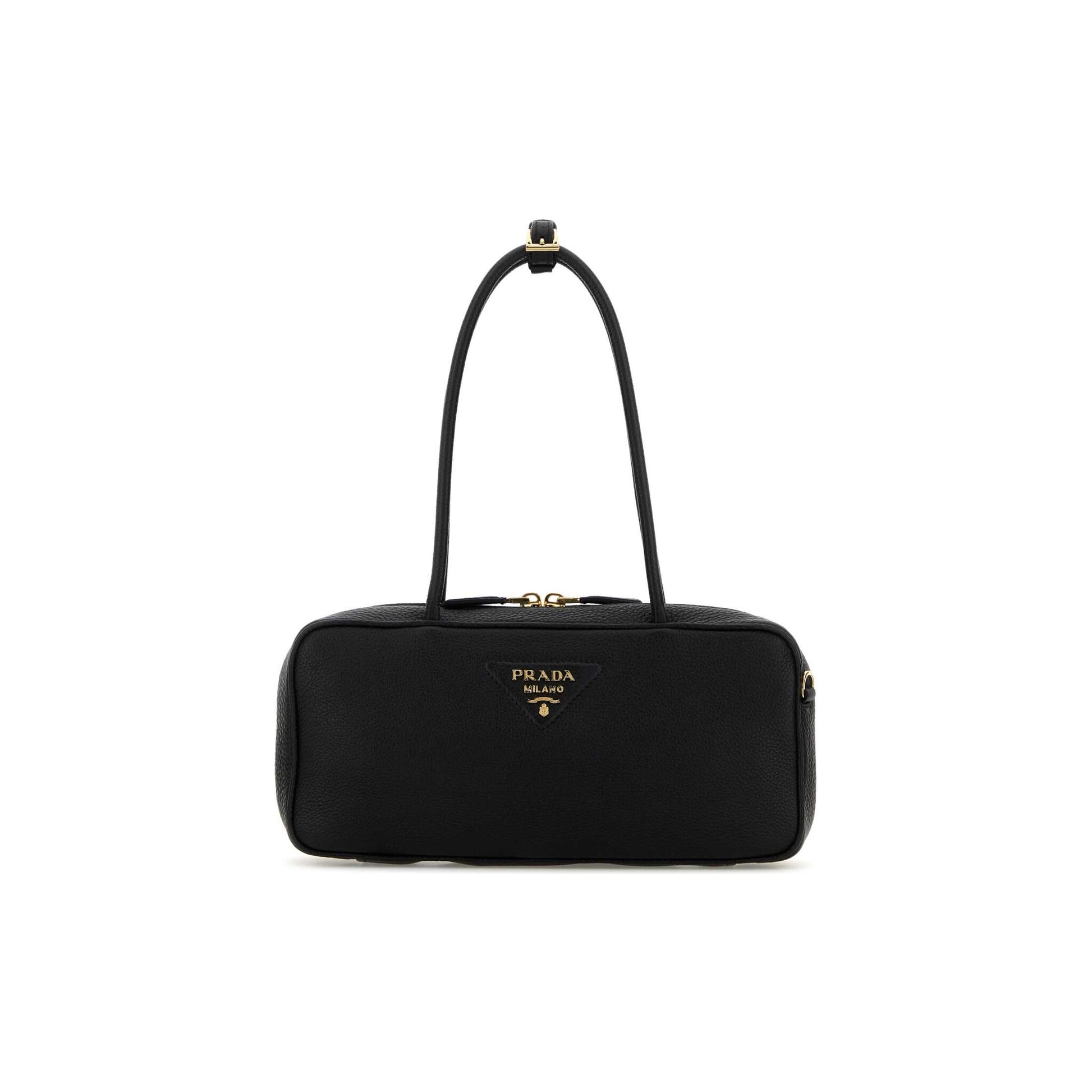 Prada Mala de Ombro em Pele — Azul
