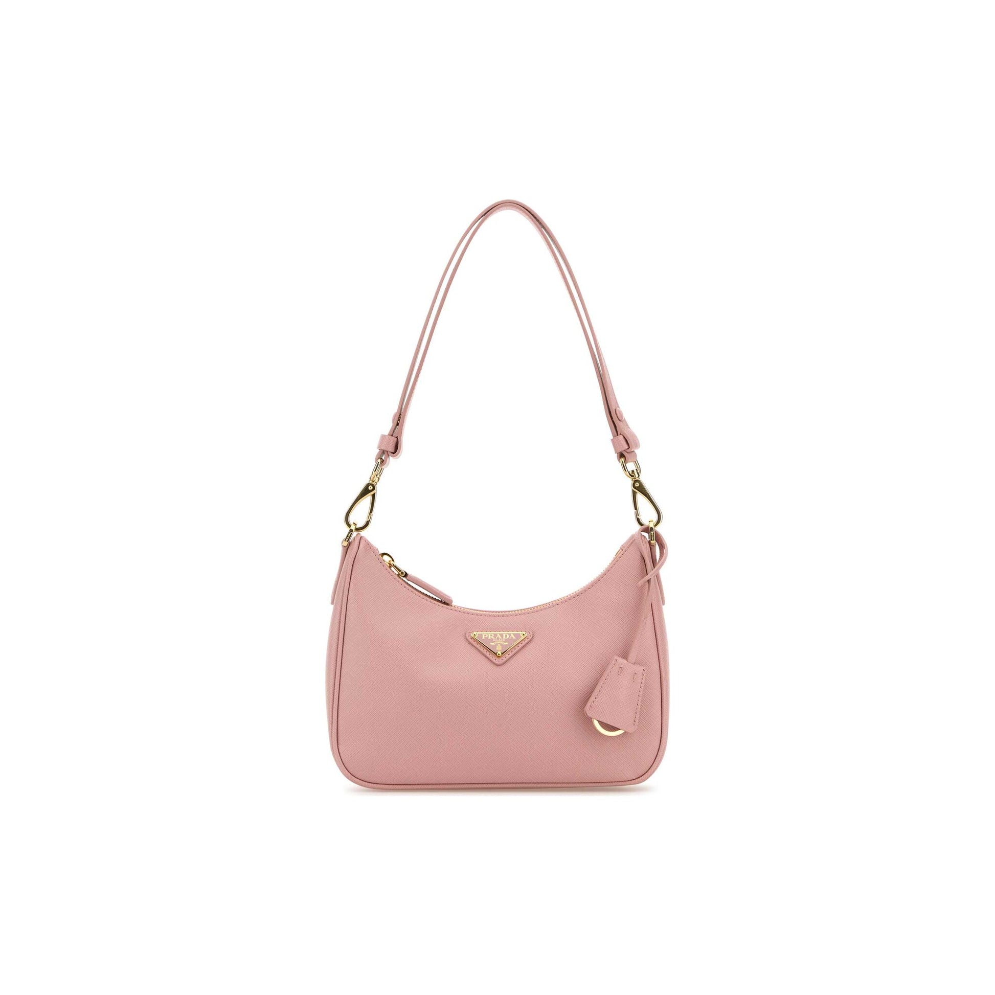 Prada Mala Mini Re-Edition em Pele — Branco