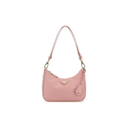 Prada Mala Mini Re-Edition em Pele — Branco