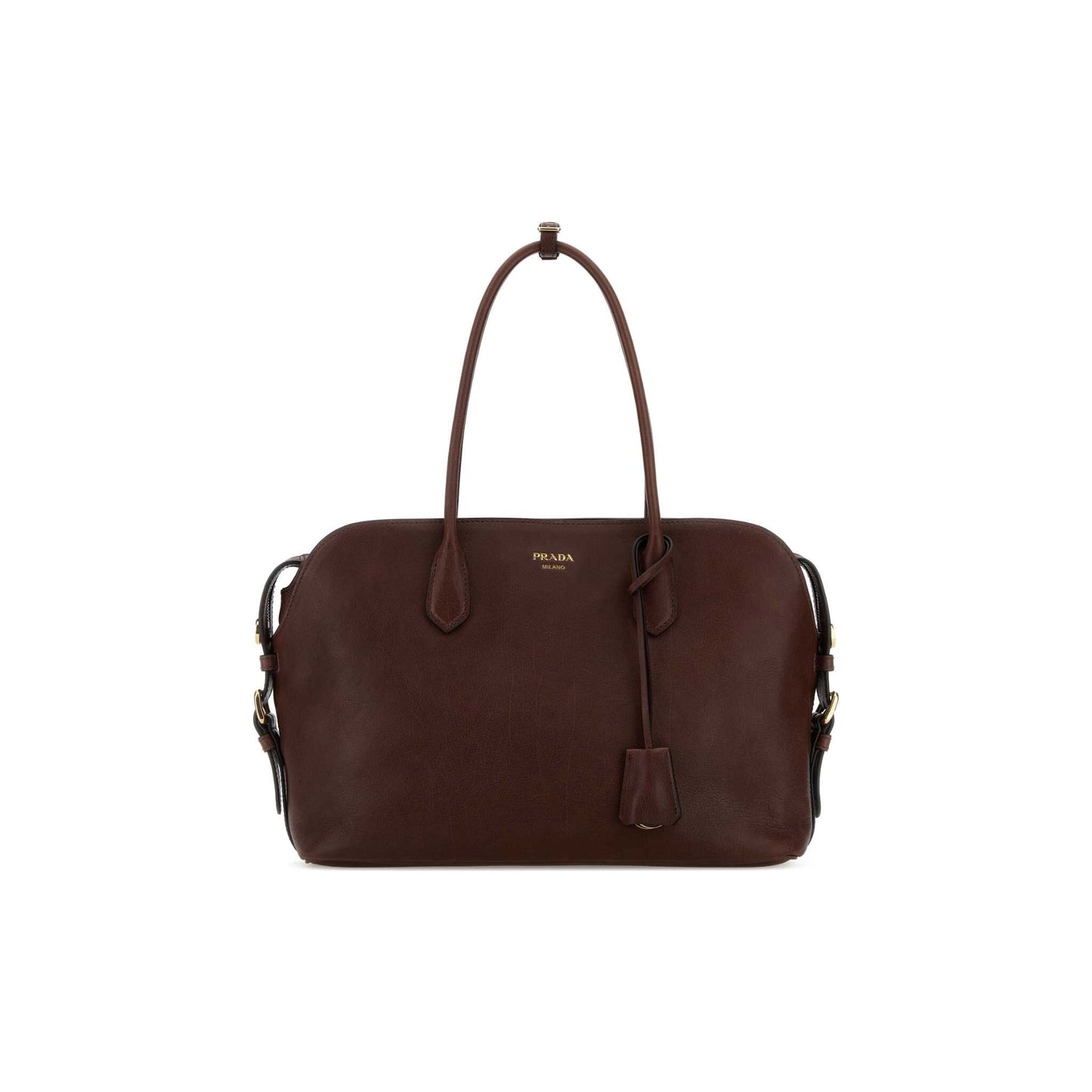 Prada Mala Tote Grande em Pele — Branco