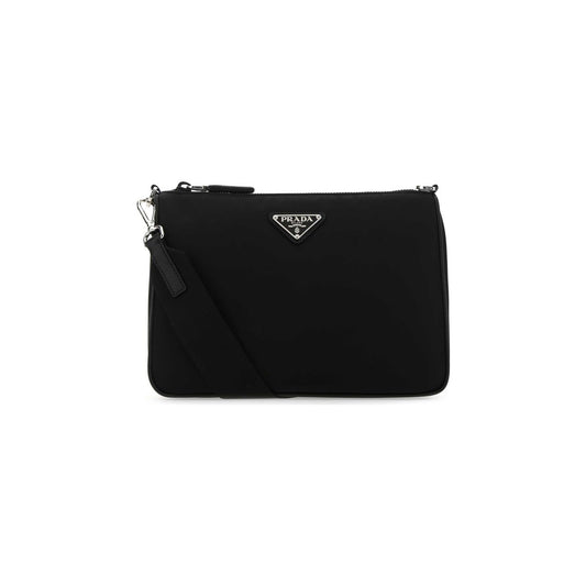 Prada Mala de Ombro em Re-Nylon — Preto