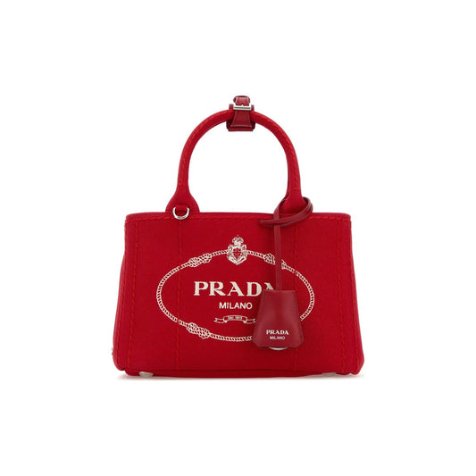Prada Mala de Ombro em Lona — Vermelho