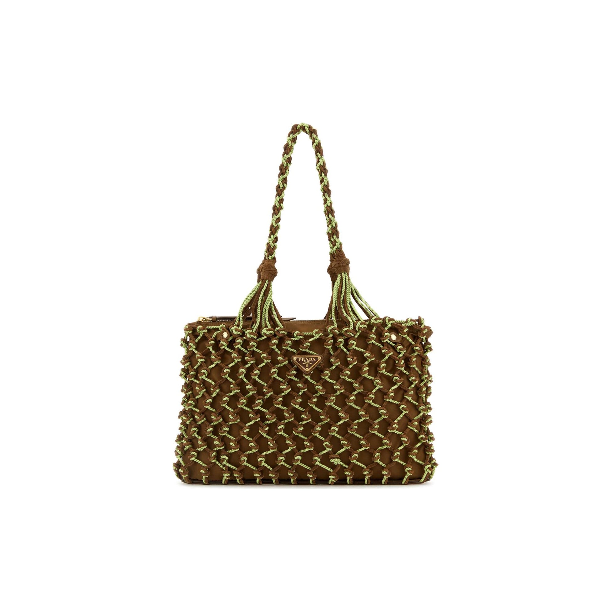 Prada Mala Tote em Crochet