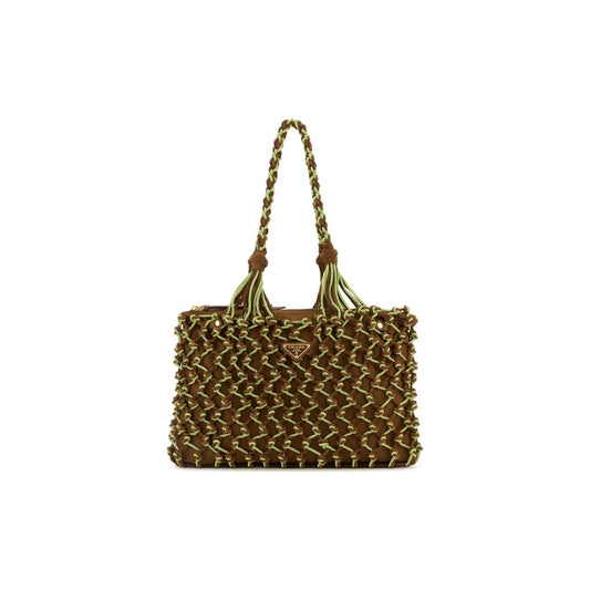 Prada Mala Tote em Crochet