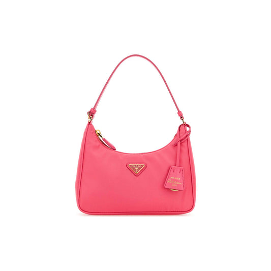 Prada Mala Mini Re-Edition 2005 em Lona — Bordeaux