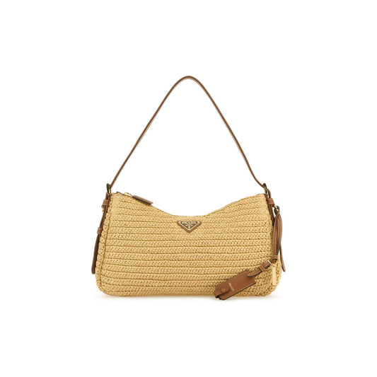 Prada Mala de Ombro Grande Aimée em Crochet e Pele