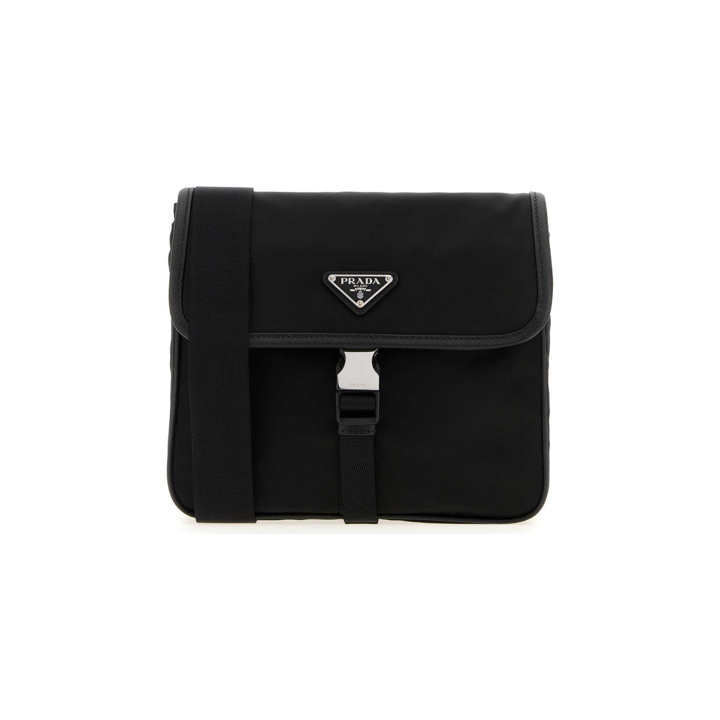 Prada Mala de Ombro em Re-Nylon — Preto