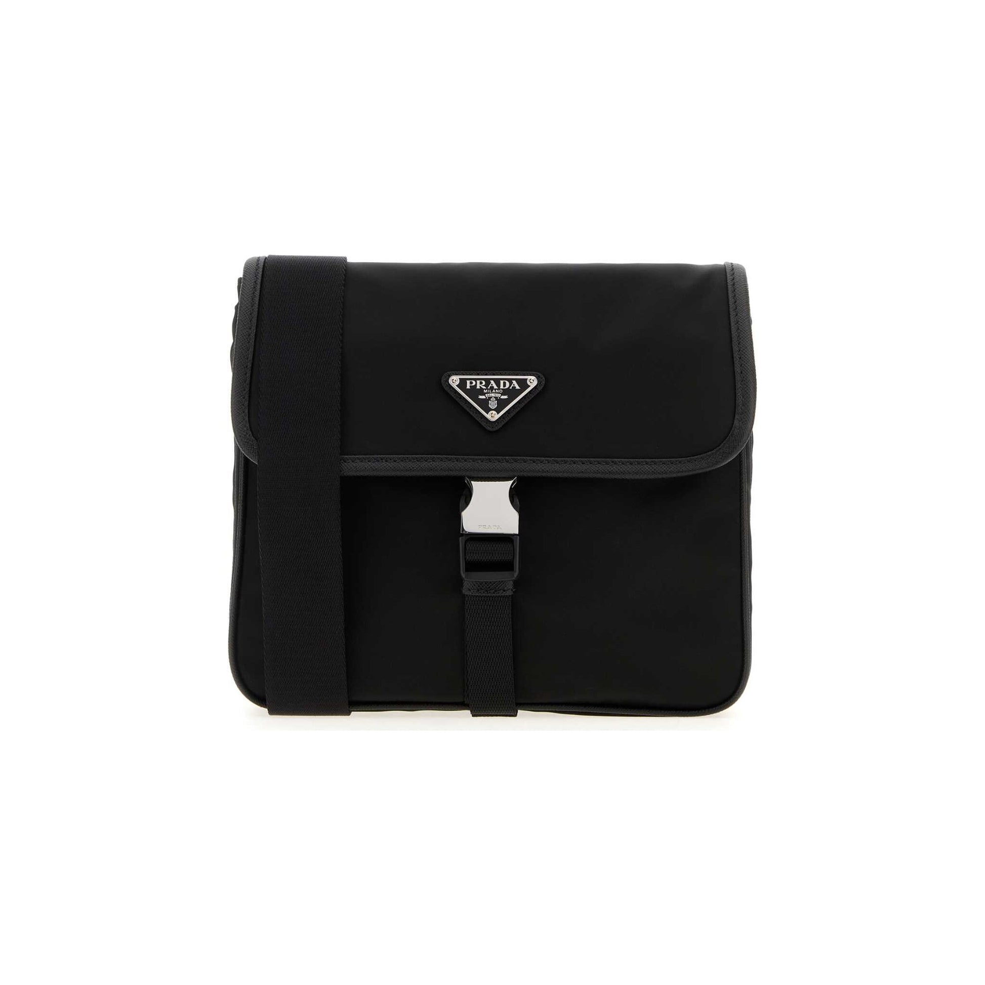 Prada Mala de Ombro em Re-Nylon — Preto