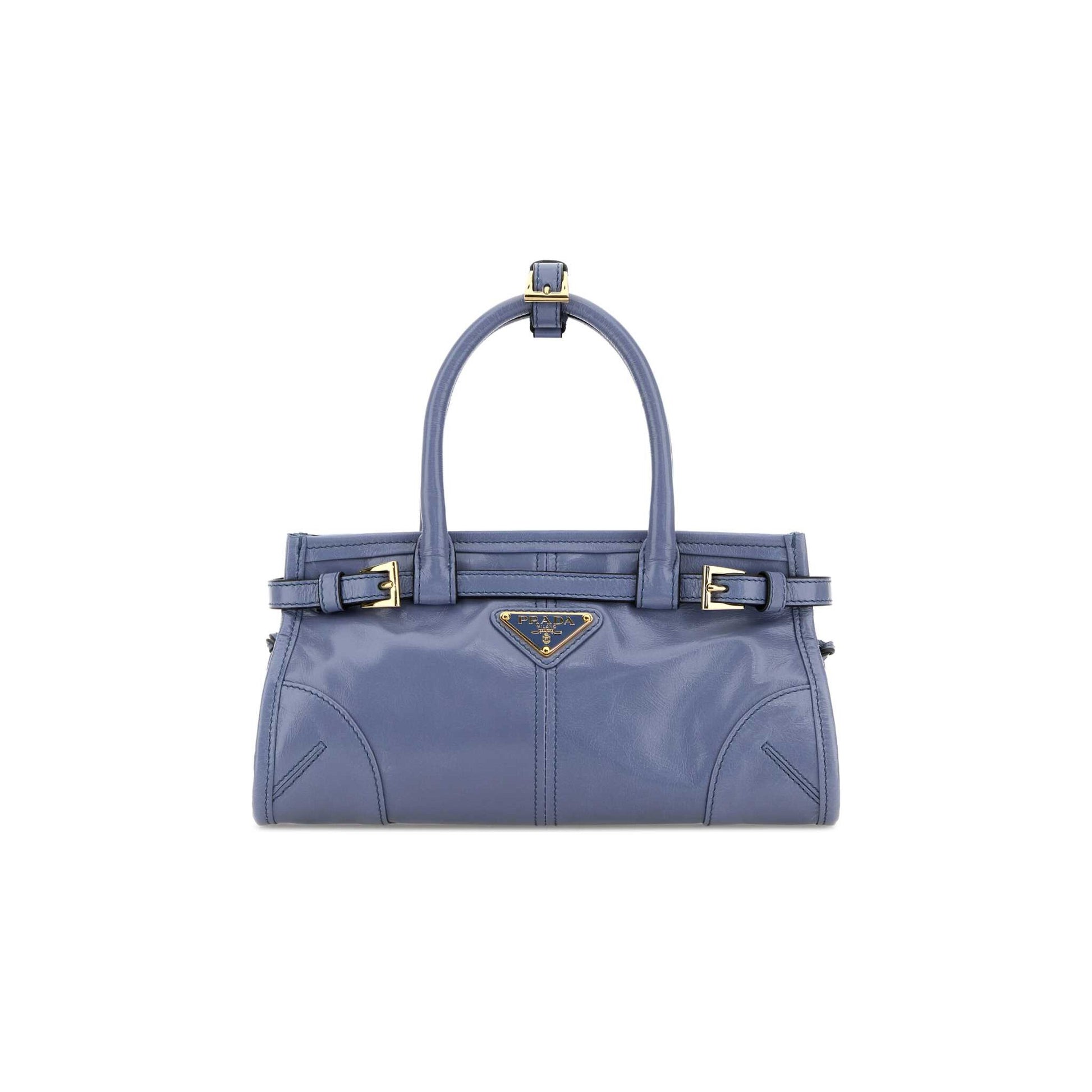 Prada Mala de Mão Mini Bonnie em Pele — Verde