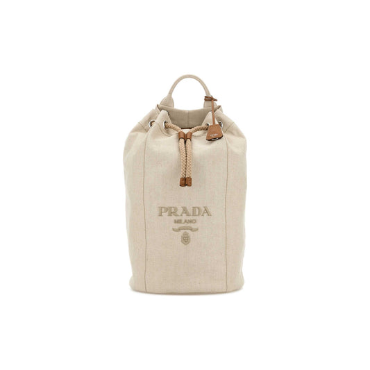 Prada Mala Saco em Algodão e Linho