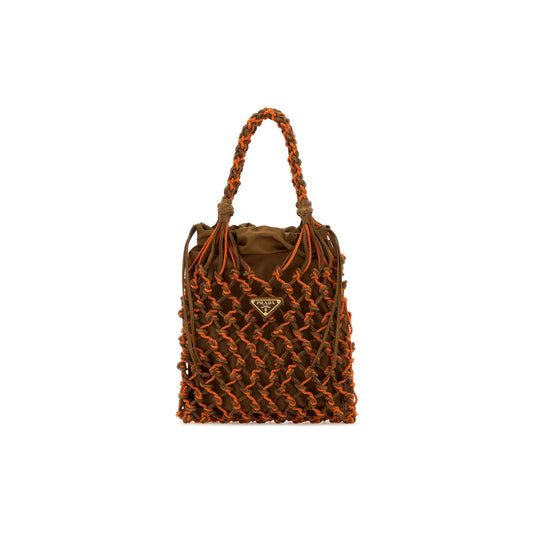 Prada Mala de Mão em Re-Nylon — Verde