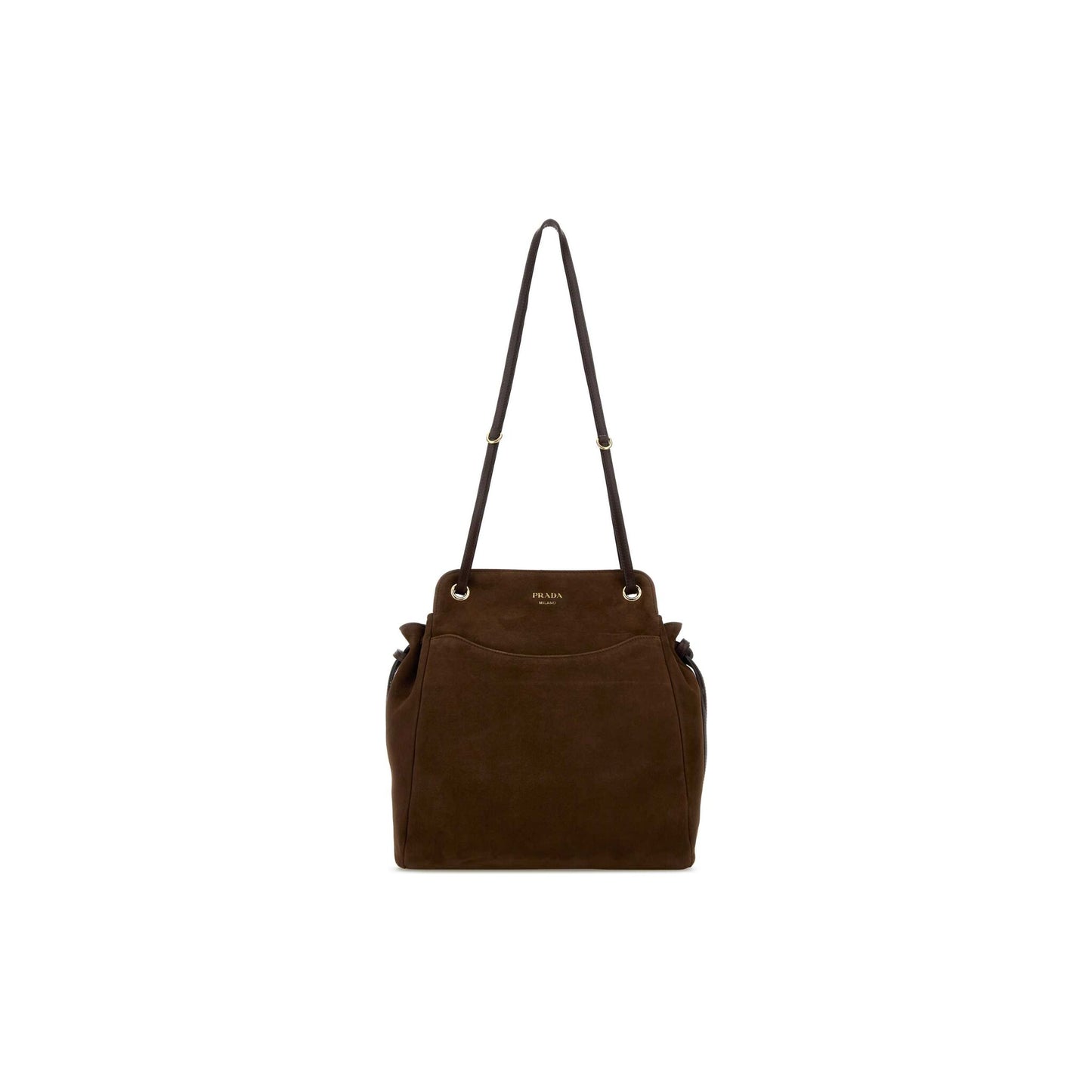 Prada Mala Tote Média Carry em Camurça