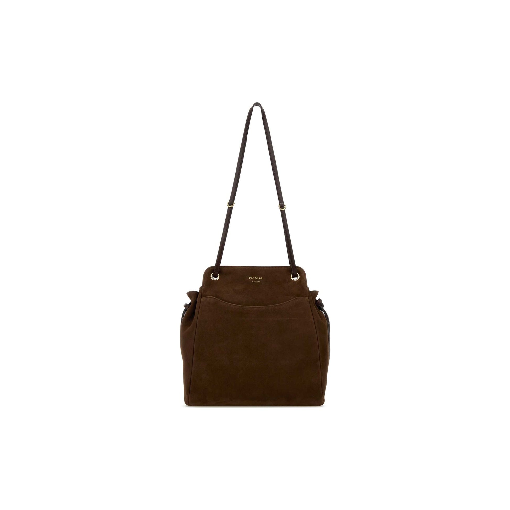Prada Mala Tote Média Carry em Camurça