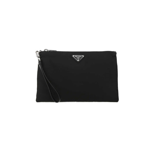 Prada Mala de Ombro em Re-Nylon — Preto