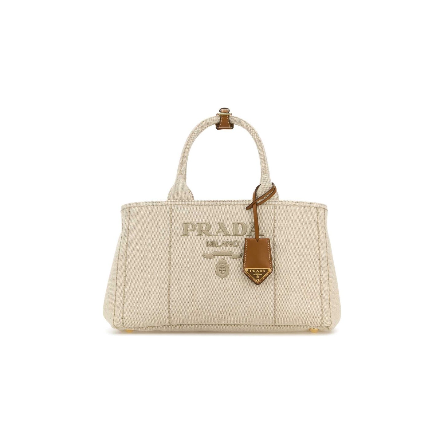 Prada Mala de Ombro Grande Jardinière em Lona
