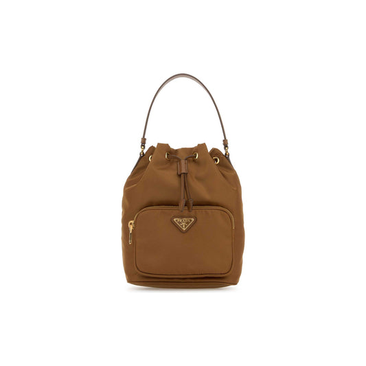 Prada Mala Saco Buckle em Re-Nylon — Azul-Marinho