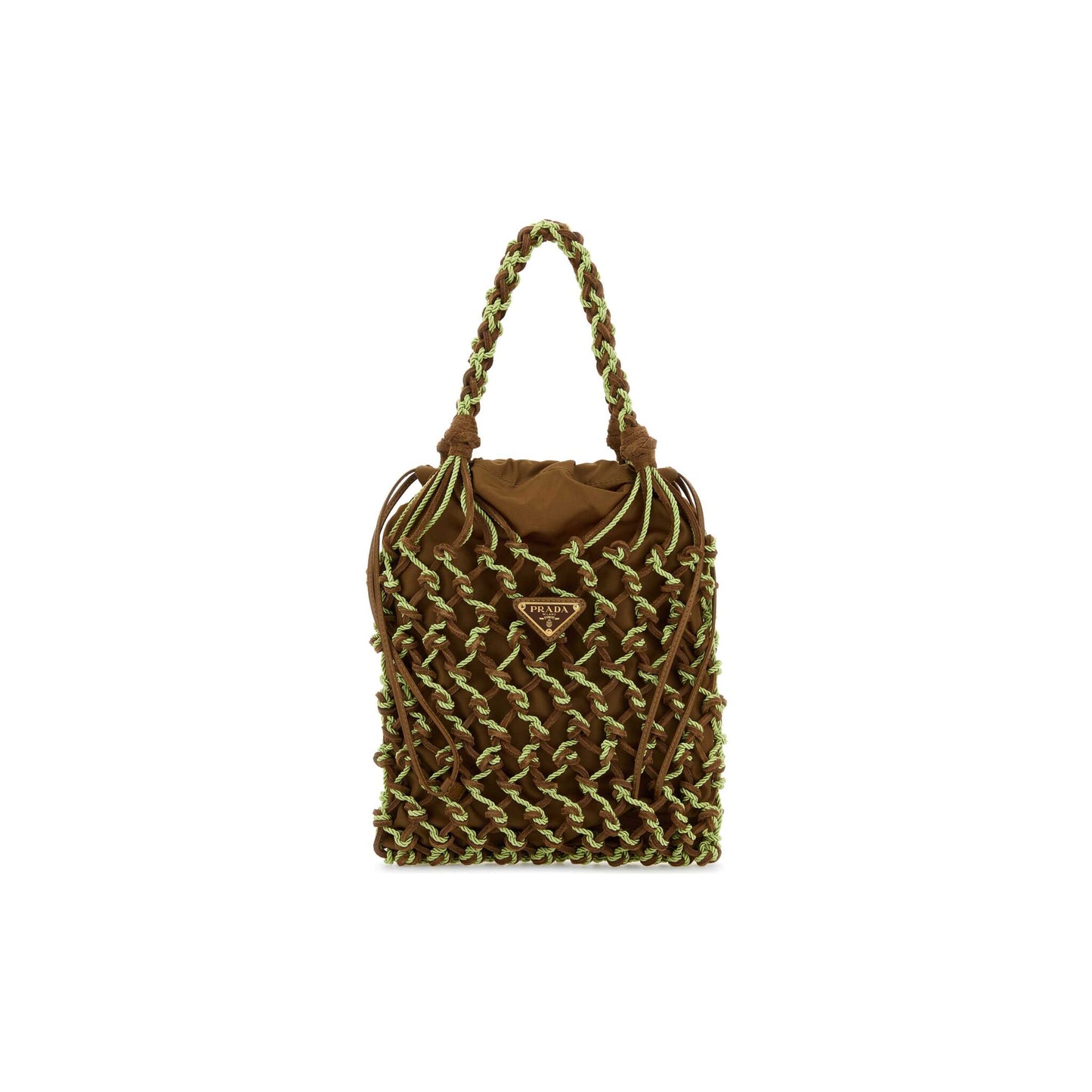 Prada Mala de Mão em Re-Nylon — Cinzento