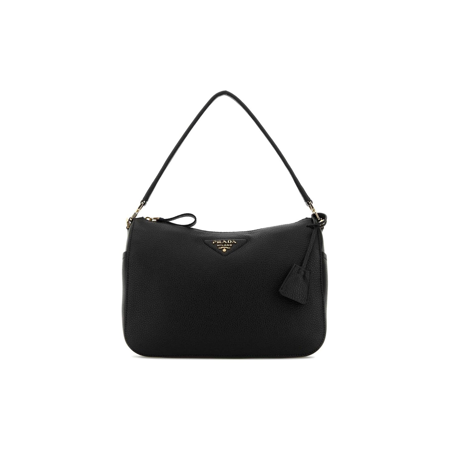 Prada Mala de Ombro Média em Lona — Azul