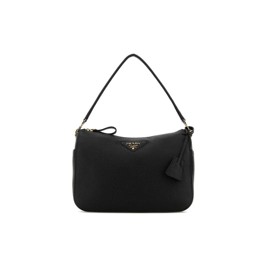 Prada Mala de Ombro Média em Lona — Azul
