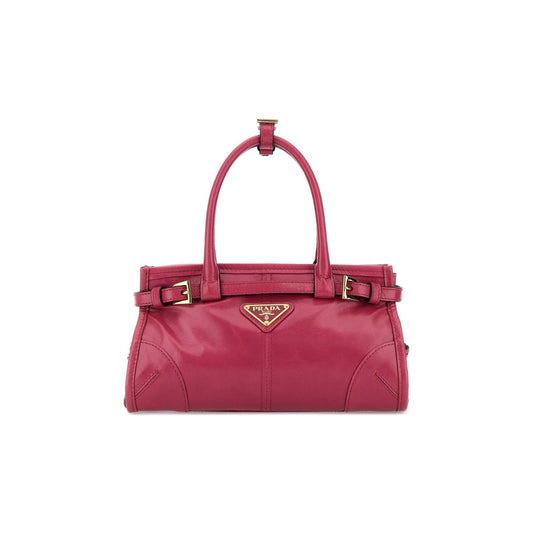 Prada Mala de Mão Mini Bonnie em Pele — Vermelho