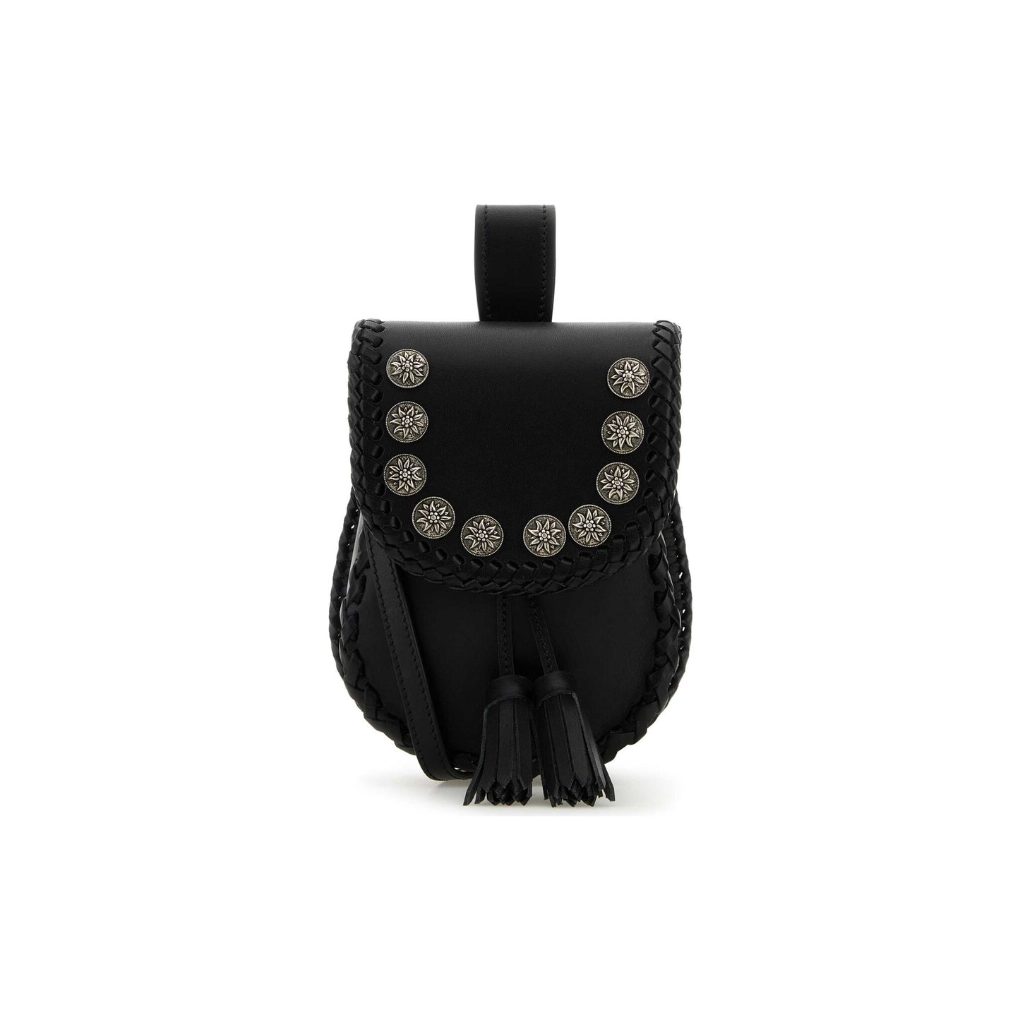 Prada Mala Tiracolo em Pele — Preto