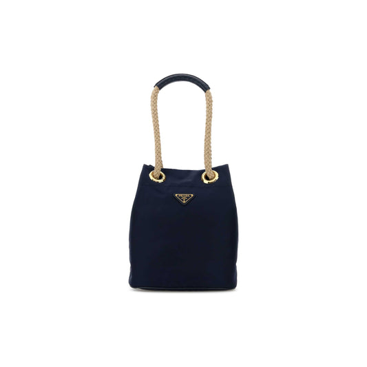 Prada Mala de Ombro Pequena Buckle em Lona