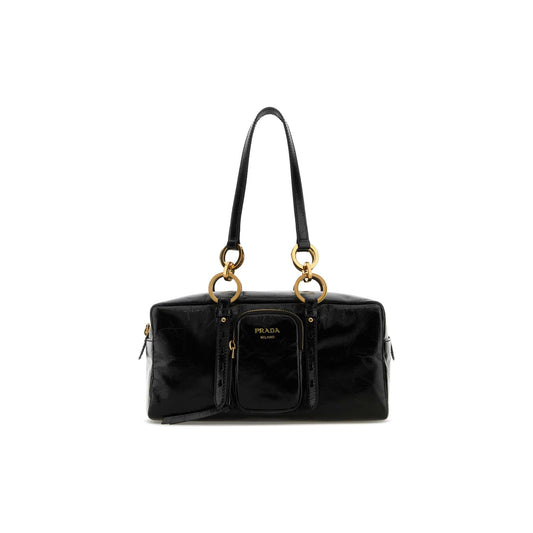 Prada Mala de Mão em Pele — Preto