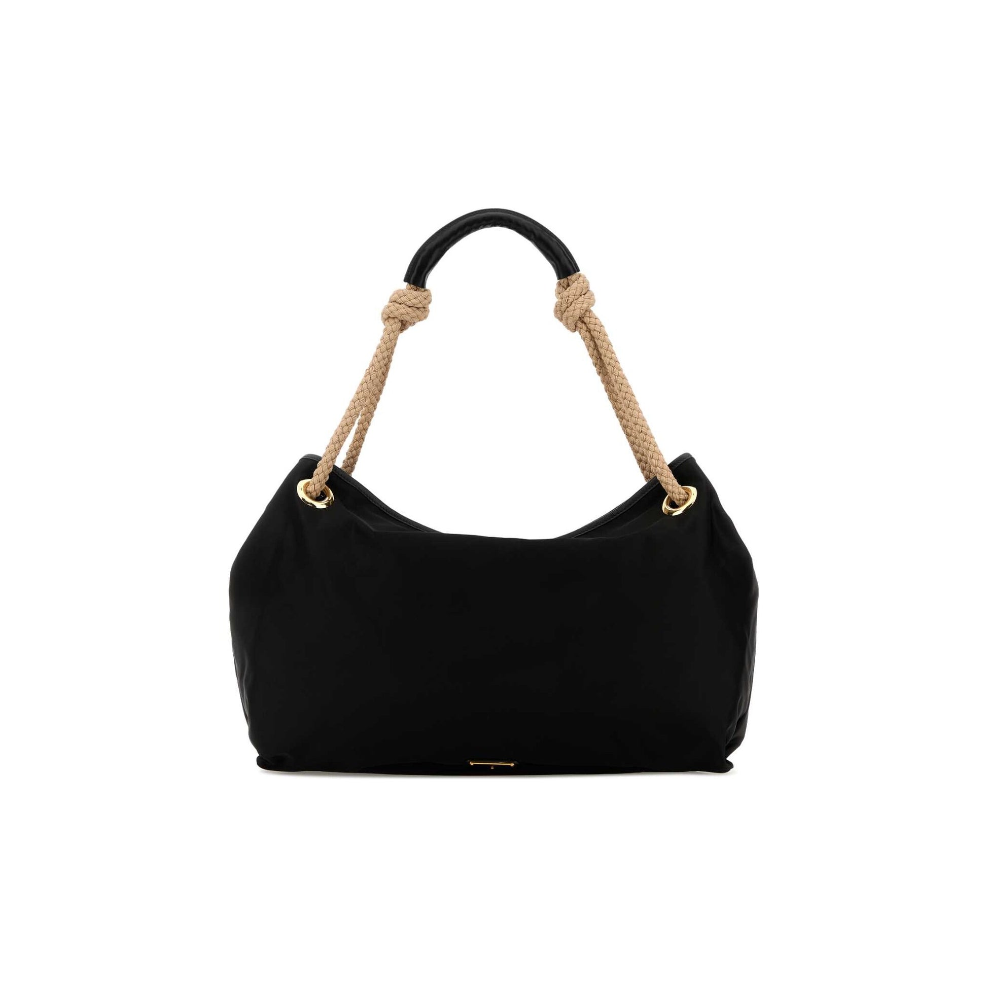 Prada Mala Tote em Lona — Preto