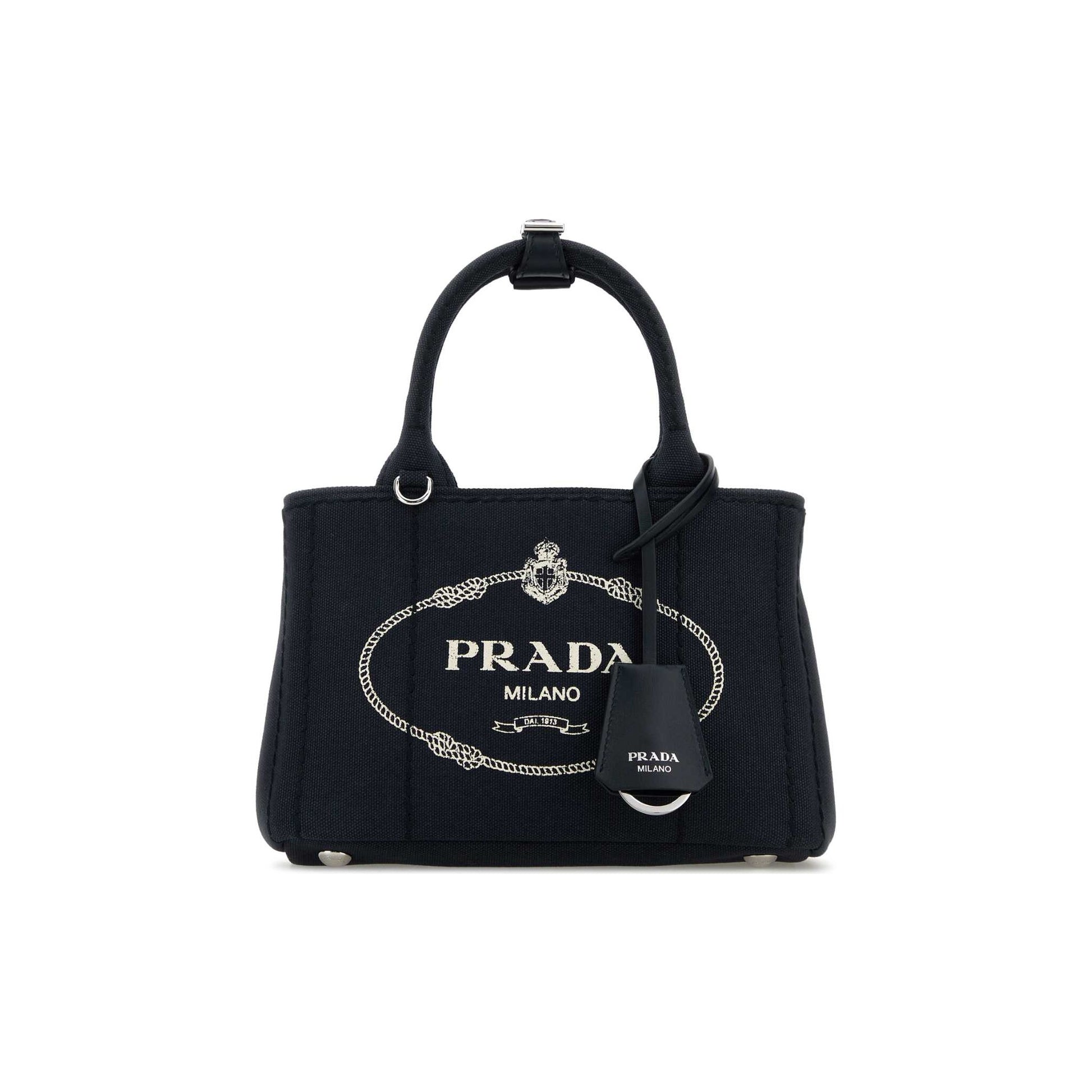 Prada Mala de Ombro Mini Jardinière em Lona
