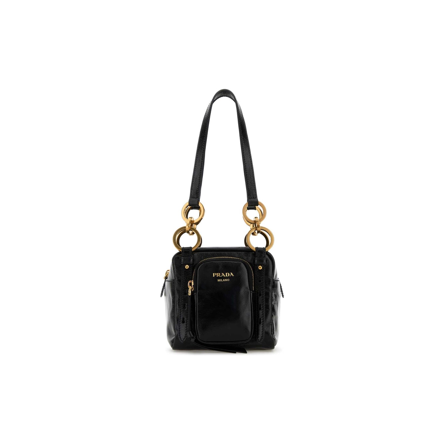 Prada Mala de Mão em Pele — Preto