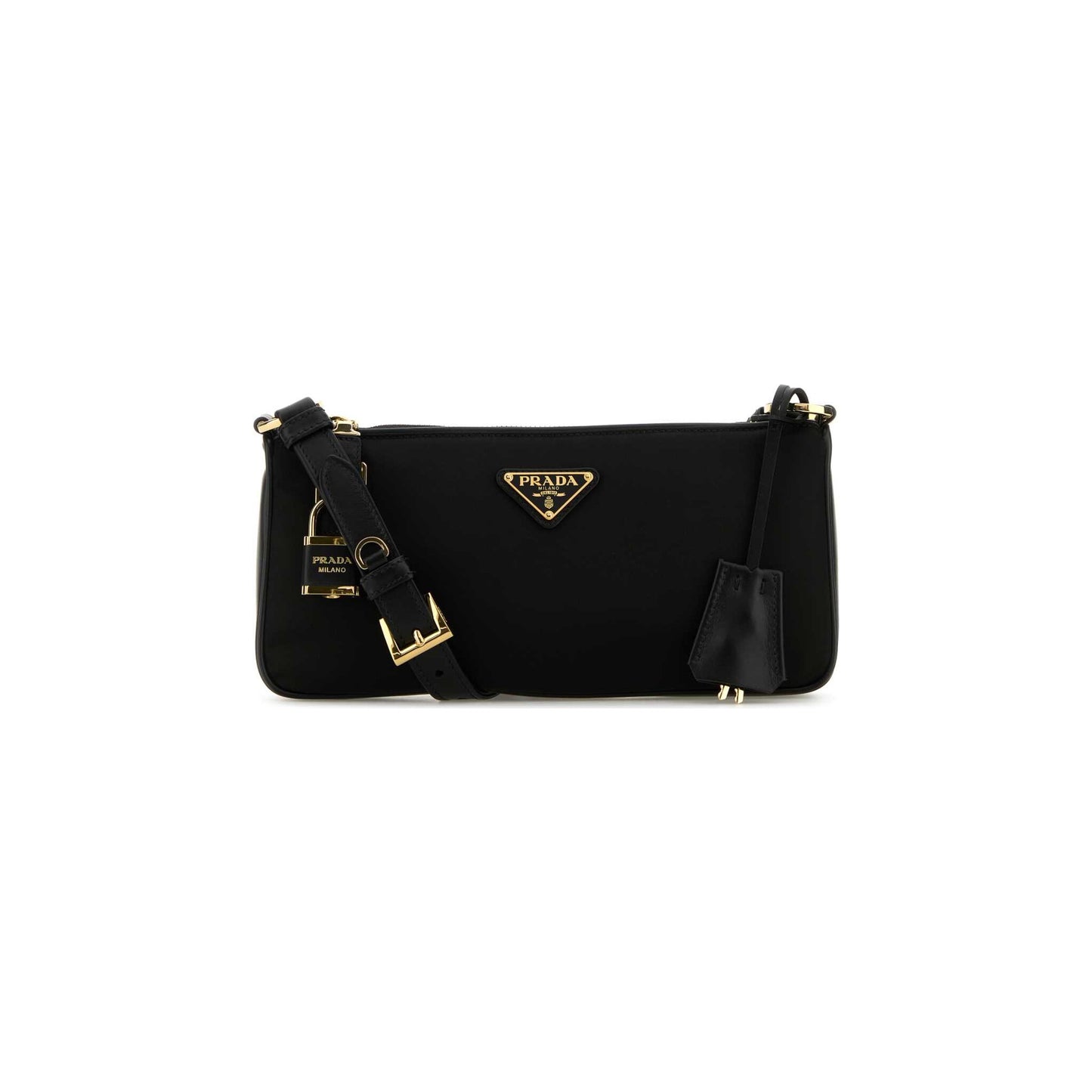 Prada Mala Tiracolo em Re-Nylon — Preto
