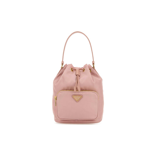 Prada Mala Saco Buckle em Re-Nylon — Branco