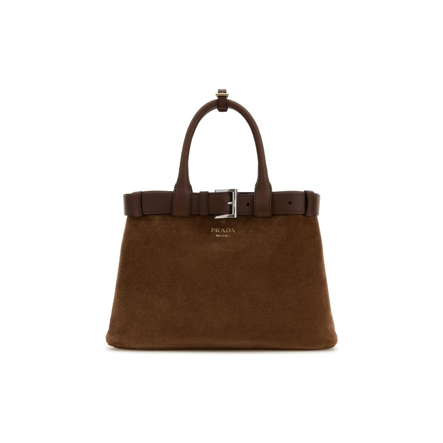 Prada Mala de Mão Média Buckle em Pele