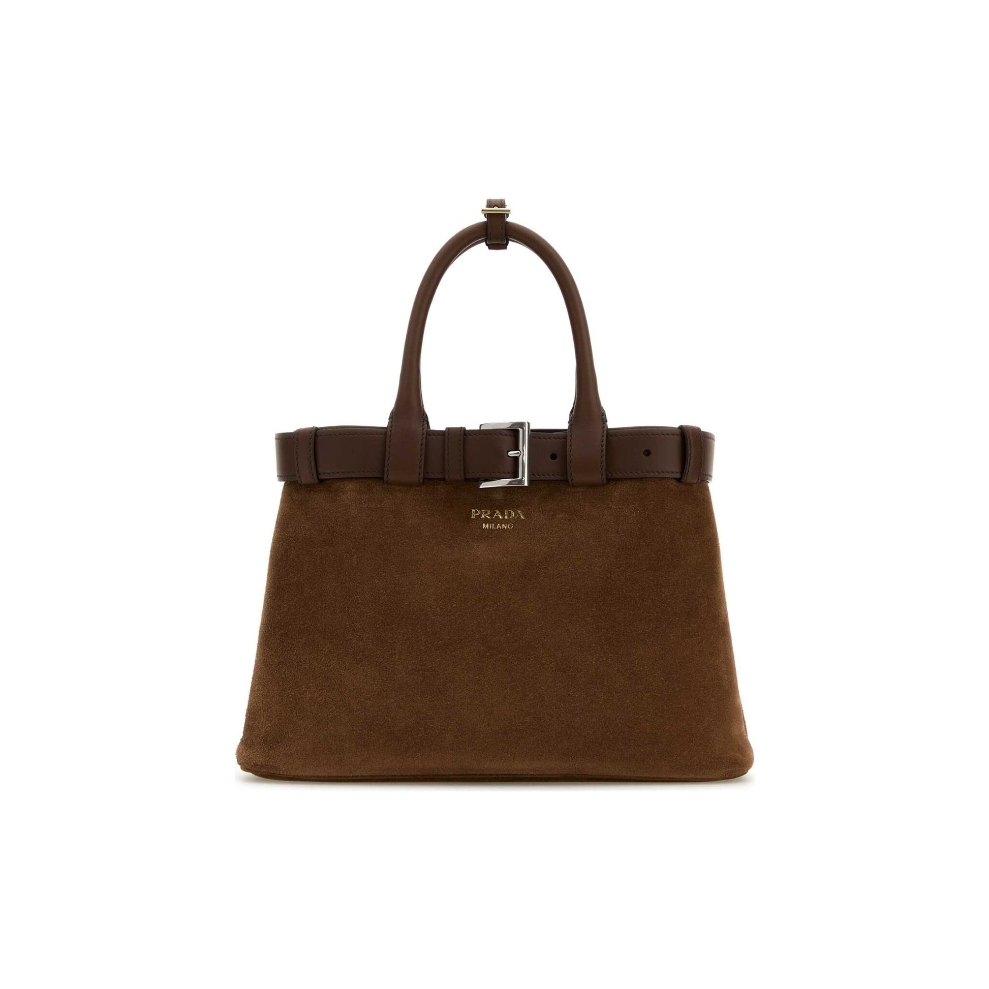 Prada Mala de Mão Média Buckle em Pele