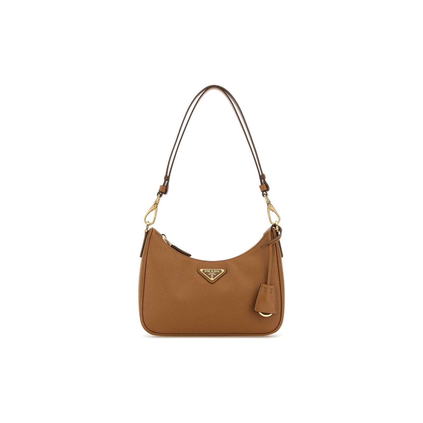 Prada Mala Mini Re-Edition em Pele — Castanho