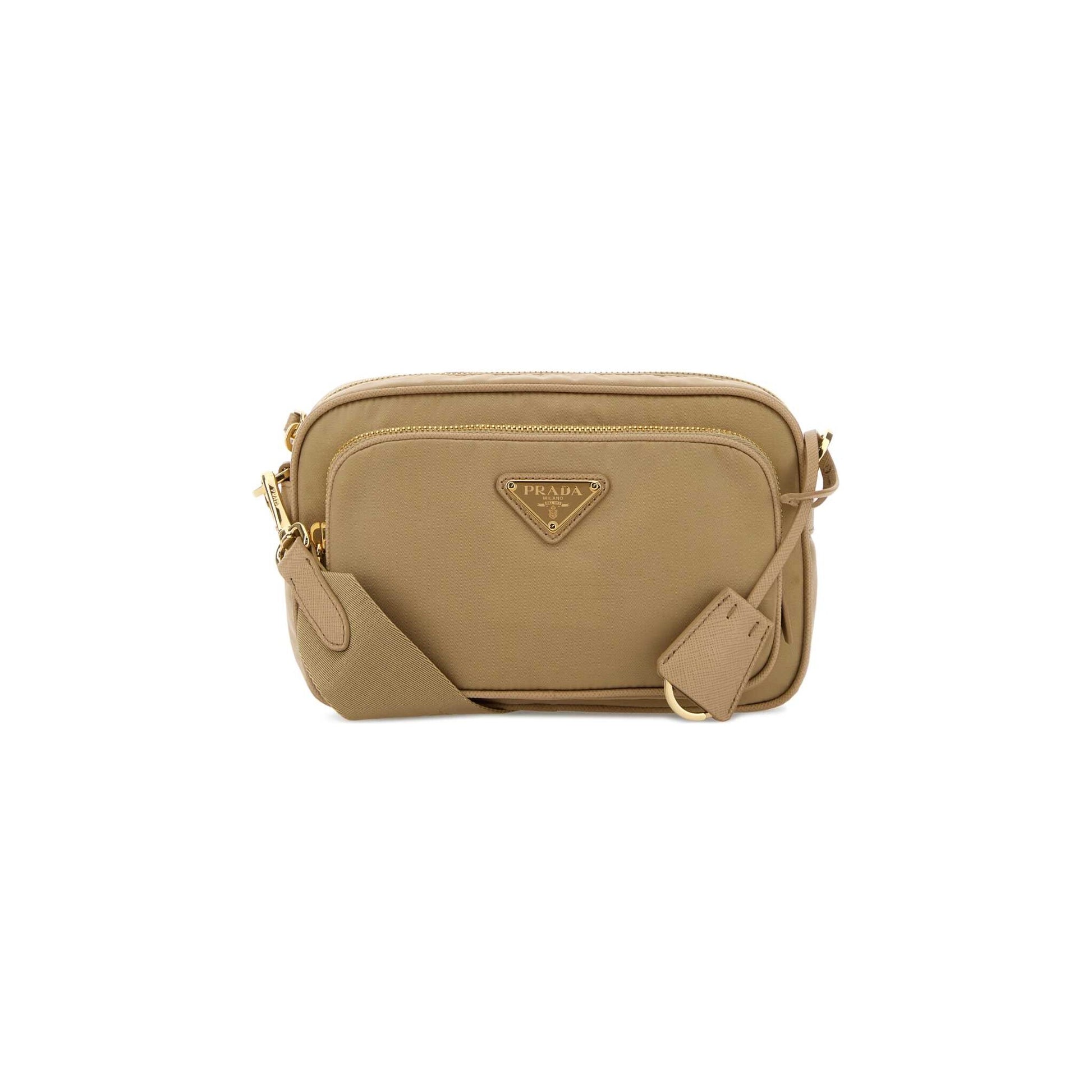 Prada Mala de Ombro Mini em Re-Nylon — Verde