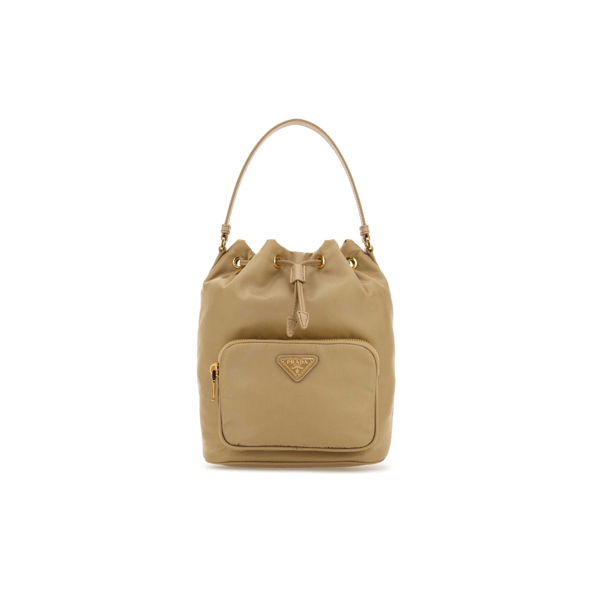 Prada Mala Saco Buckle em Re-Nylon — Verde