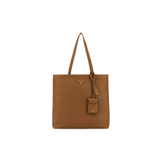 Prada Mala Tote em Pele — Verde