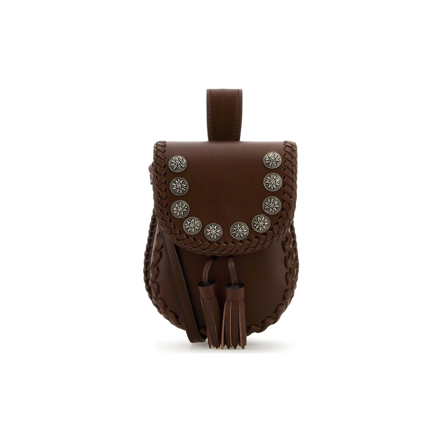 Prada Mala Tiracolo em Pele — Caramelo